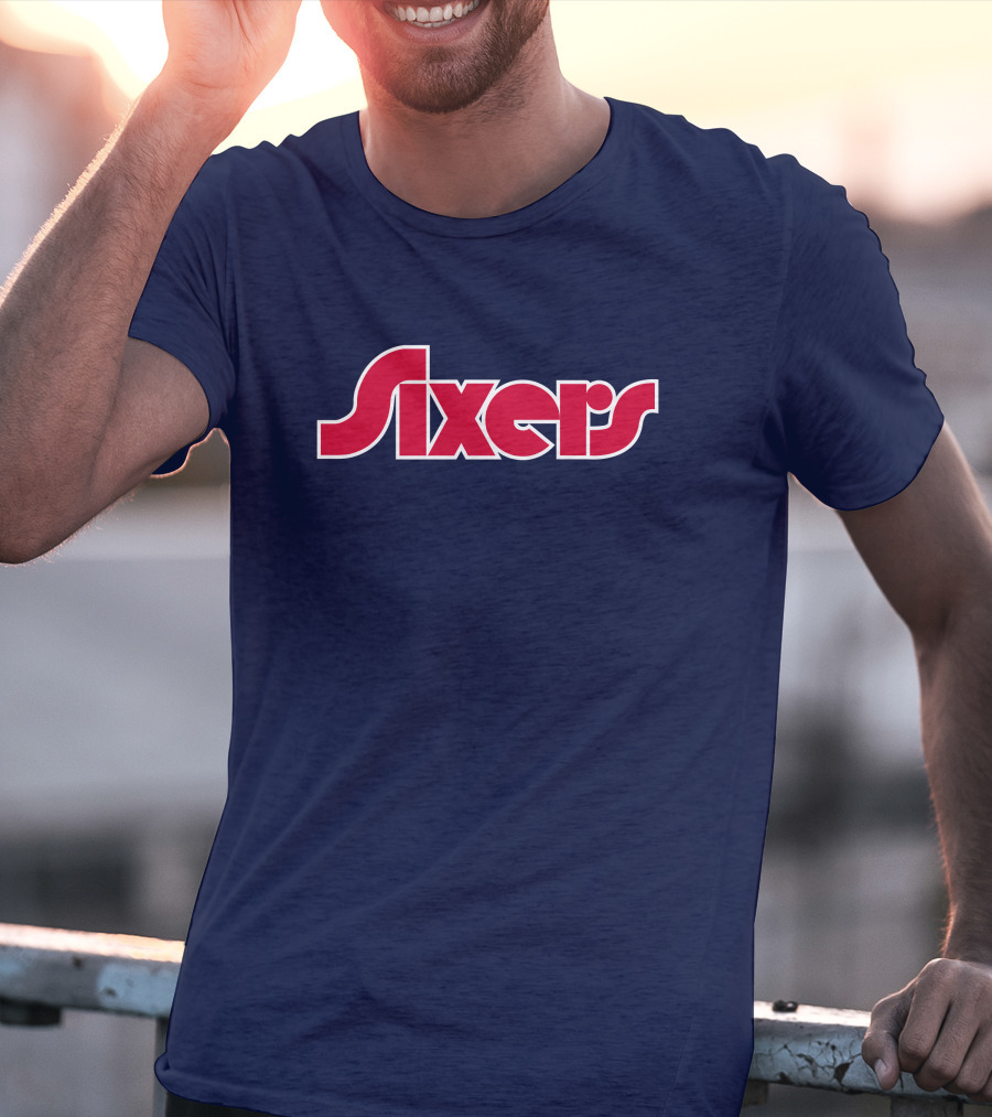 Sixers City Edition Logo Red And Blue T-Shirt