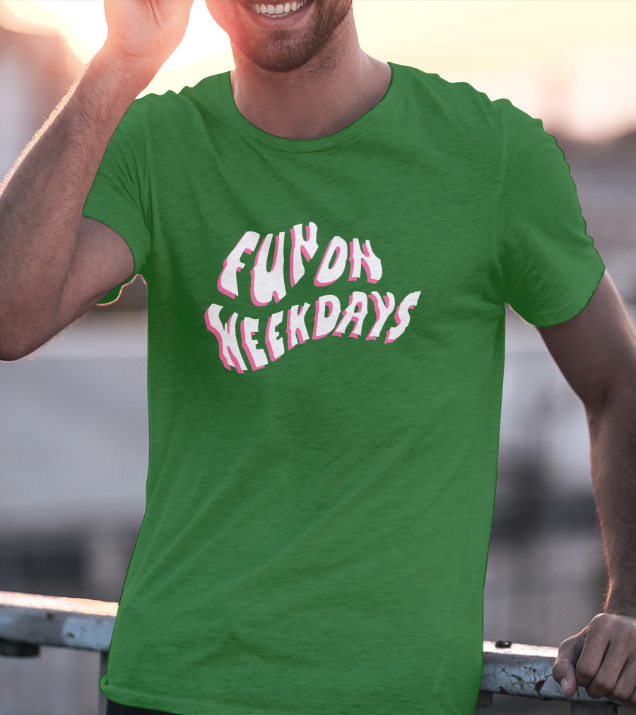 Fun On Weekdays Jenna Palek Merch Bold Green Text T-Shirt