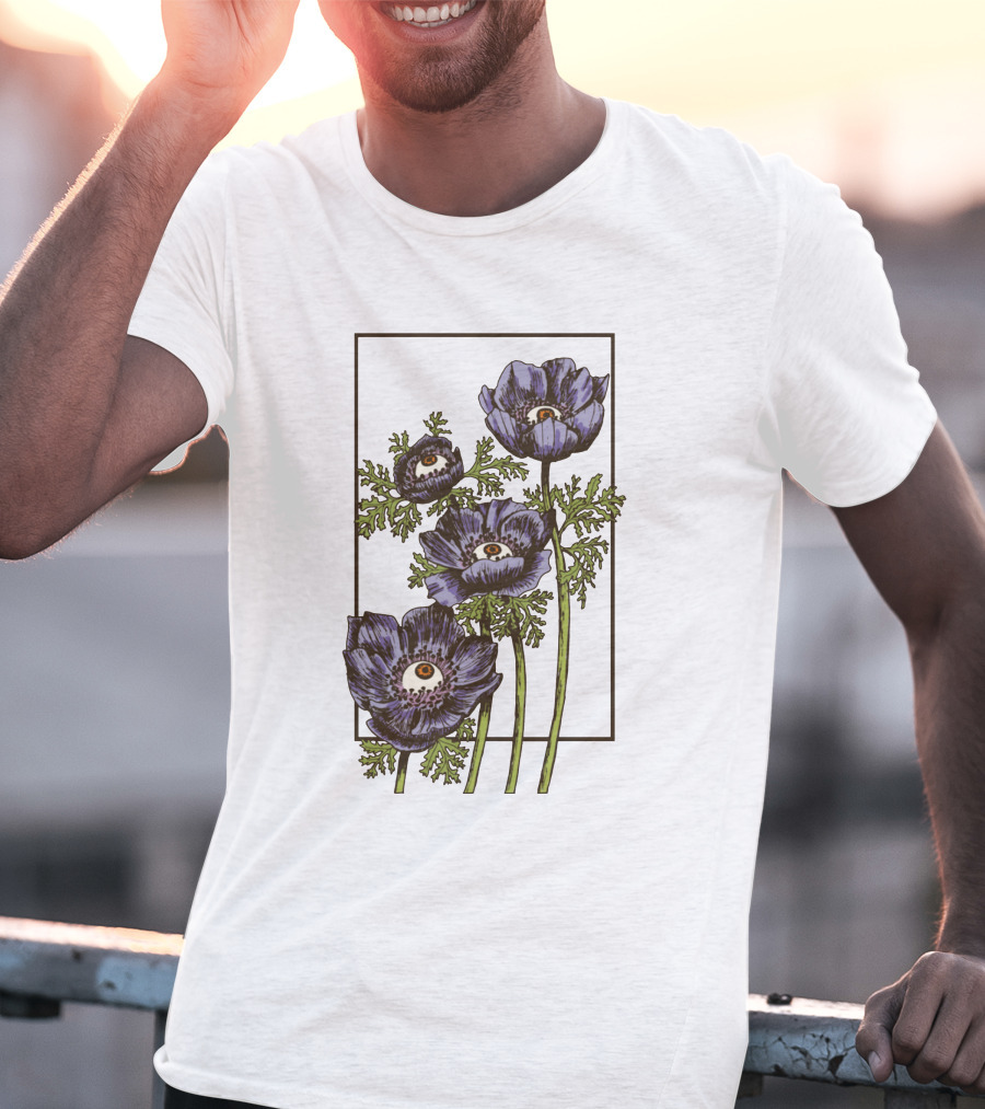 Creepy Eye Anemone Botanical Clothing T-Shirt