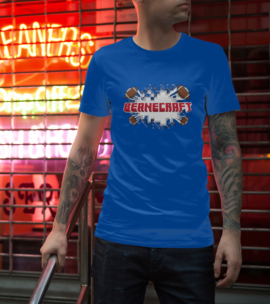 Beanecraft Pixel Style Football T-Shirt