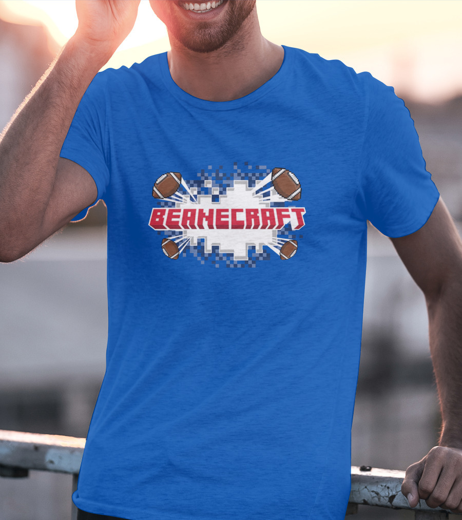 Beanecraft Pixel Style Football T-Shirt