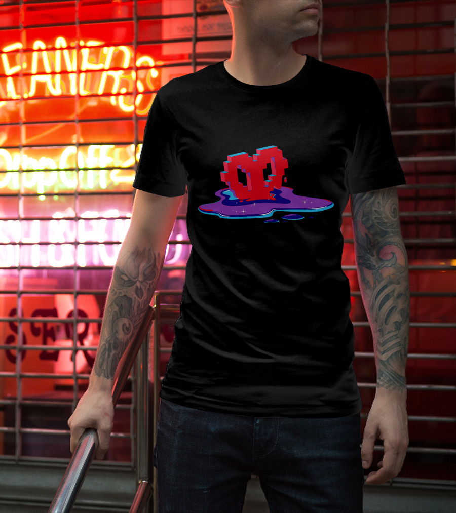 Philza Void Heart Pixel Melting Drip T-Shirt
