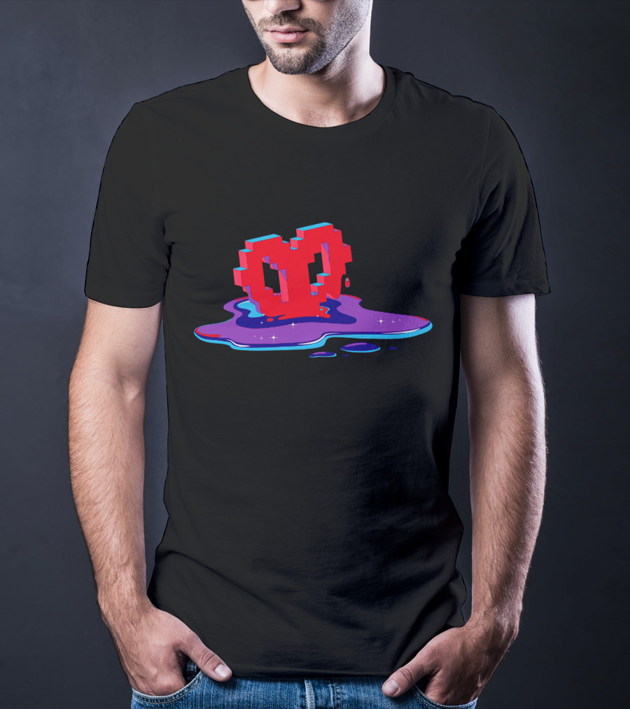 Philza Void Heart Pixel Melting Drip T-Shirt