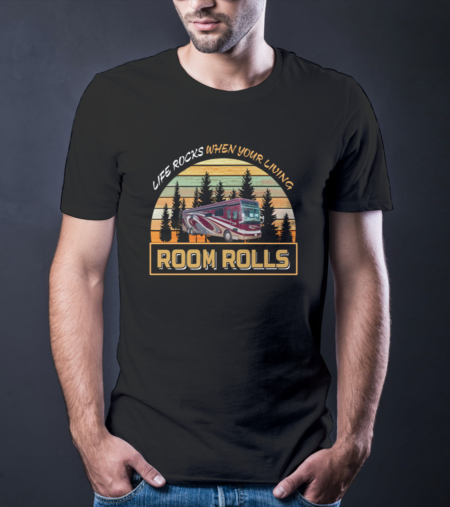 Life Rocks When Your Living Room Rolls Tiffin Allegro Bus 45 OPP T-Shirt