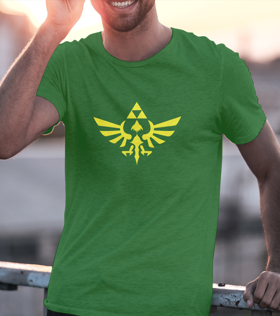 Triforce Symbol Hylian Eagle Green Cargo Shorts T-Shirt