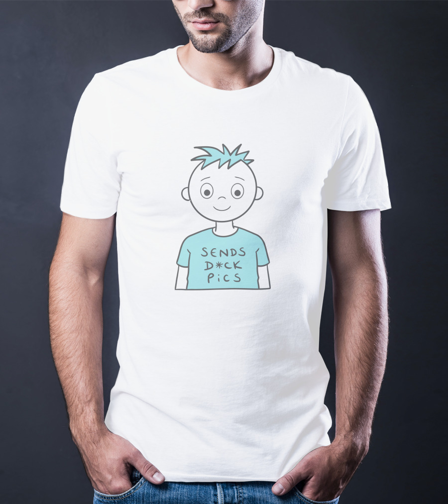 Sends Dck Pics Cartoon Character Blue T-Shirt