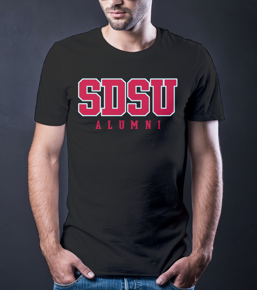 SDSU Alumni Red Block Letters T-Shirt