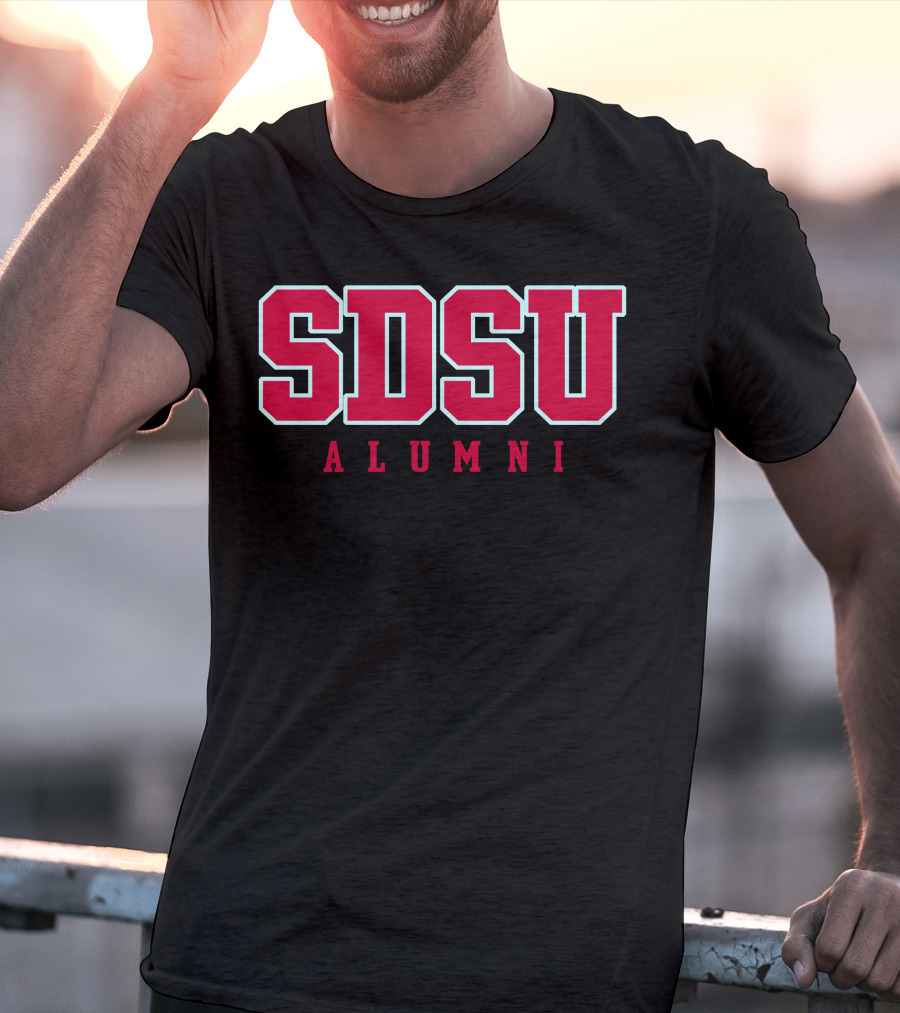SDSU Alumni Red Block Letters T-Shirt