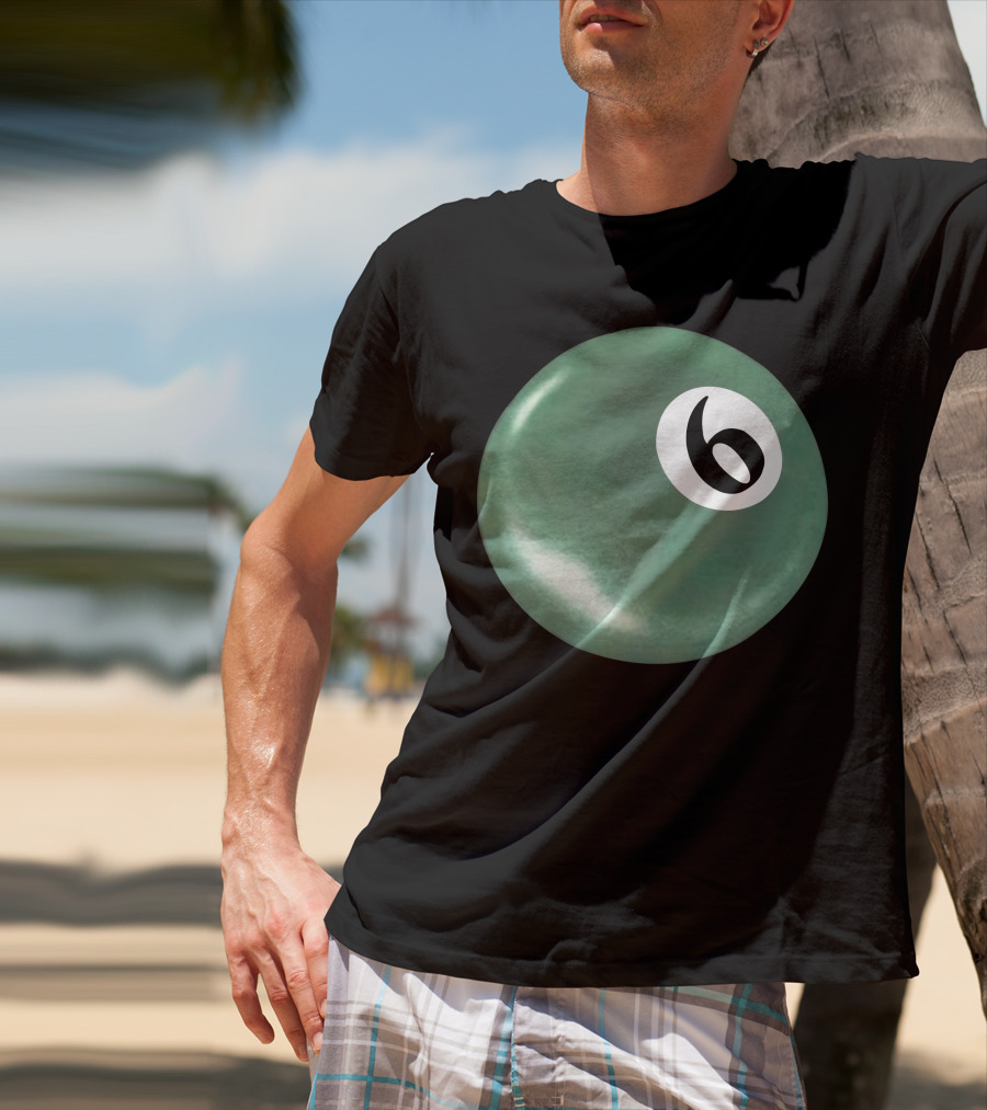 Syxx 6 Ball Green Pool Ball T-Shirt