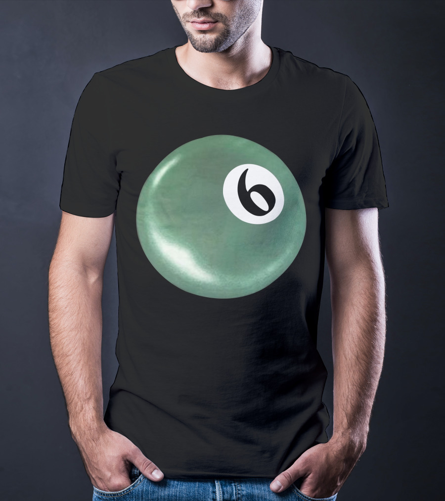 Syxx 6 Ball Green Pool Ball T-Shirt