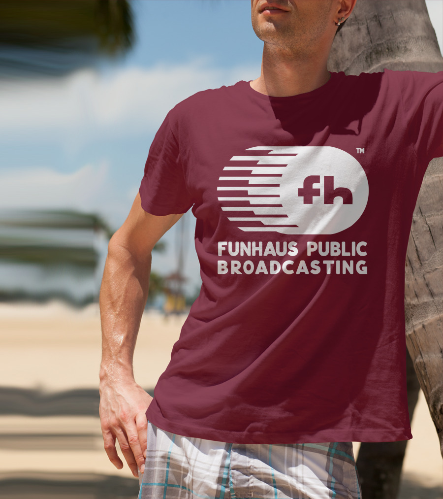 Funhaus Public Broadcasting Logo Design Fh T-Shirt