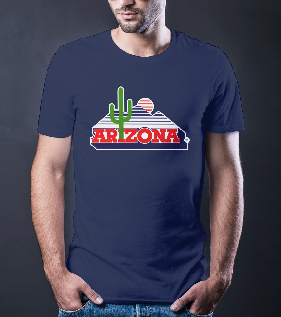 Arizona Wildcats Logo Cactus And Sunset T-Shirt