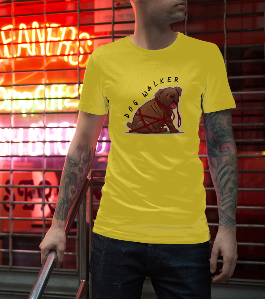 Dwight's Dog Walker Dead By Daylight Puppy Leash Wrapped T-Shirt