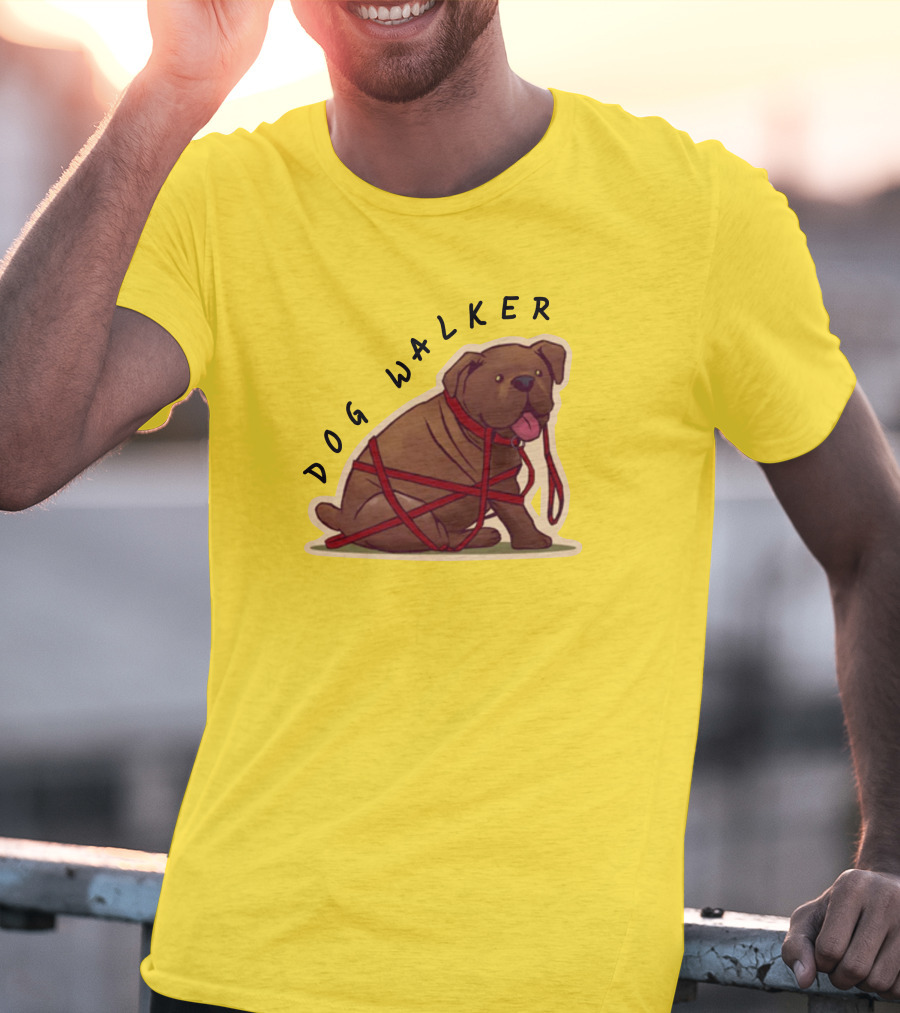 Dwight's Dog Walker Dead By Daylight Puppy Leash Wrapped T-Shirt