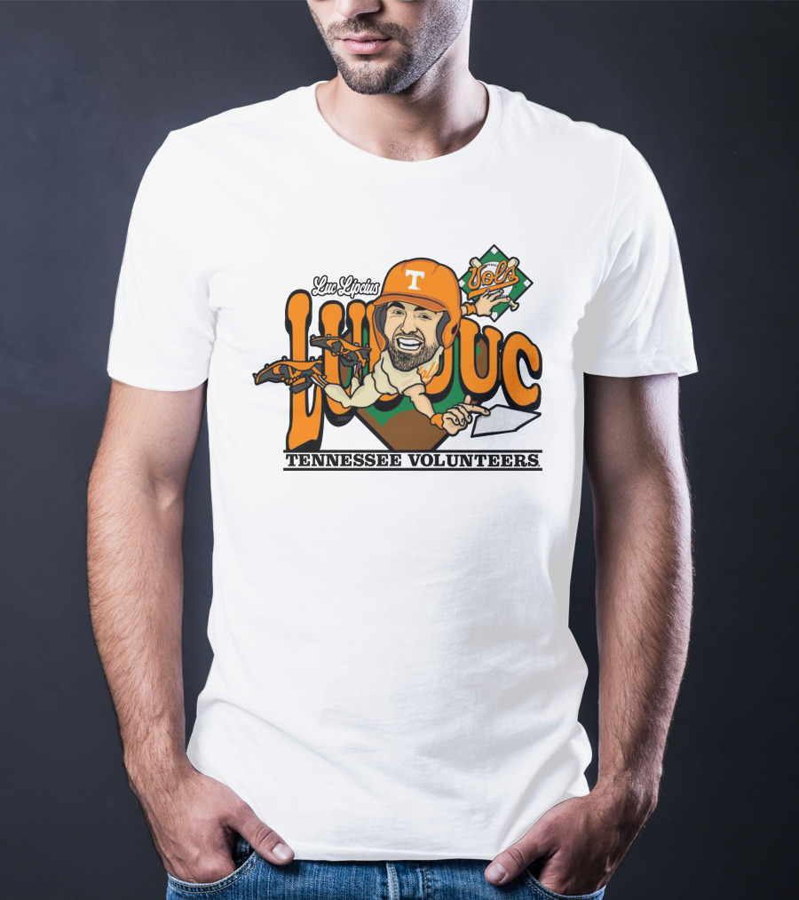 Luc Lipcius Vols Tennessee Volunteers Baseball Caricature T-Shirt