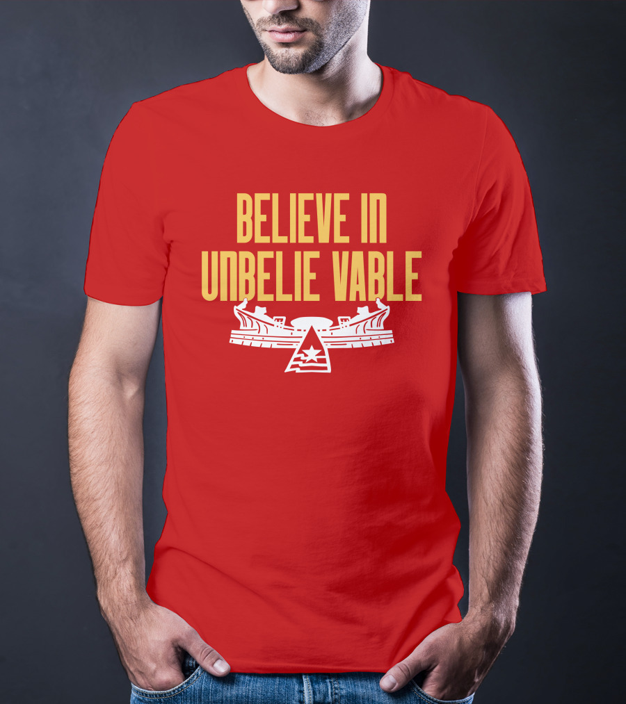 Kansas City Chiefs Believe In Unbelievable Stadium Emblem T-Shirt