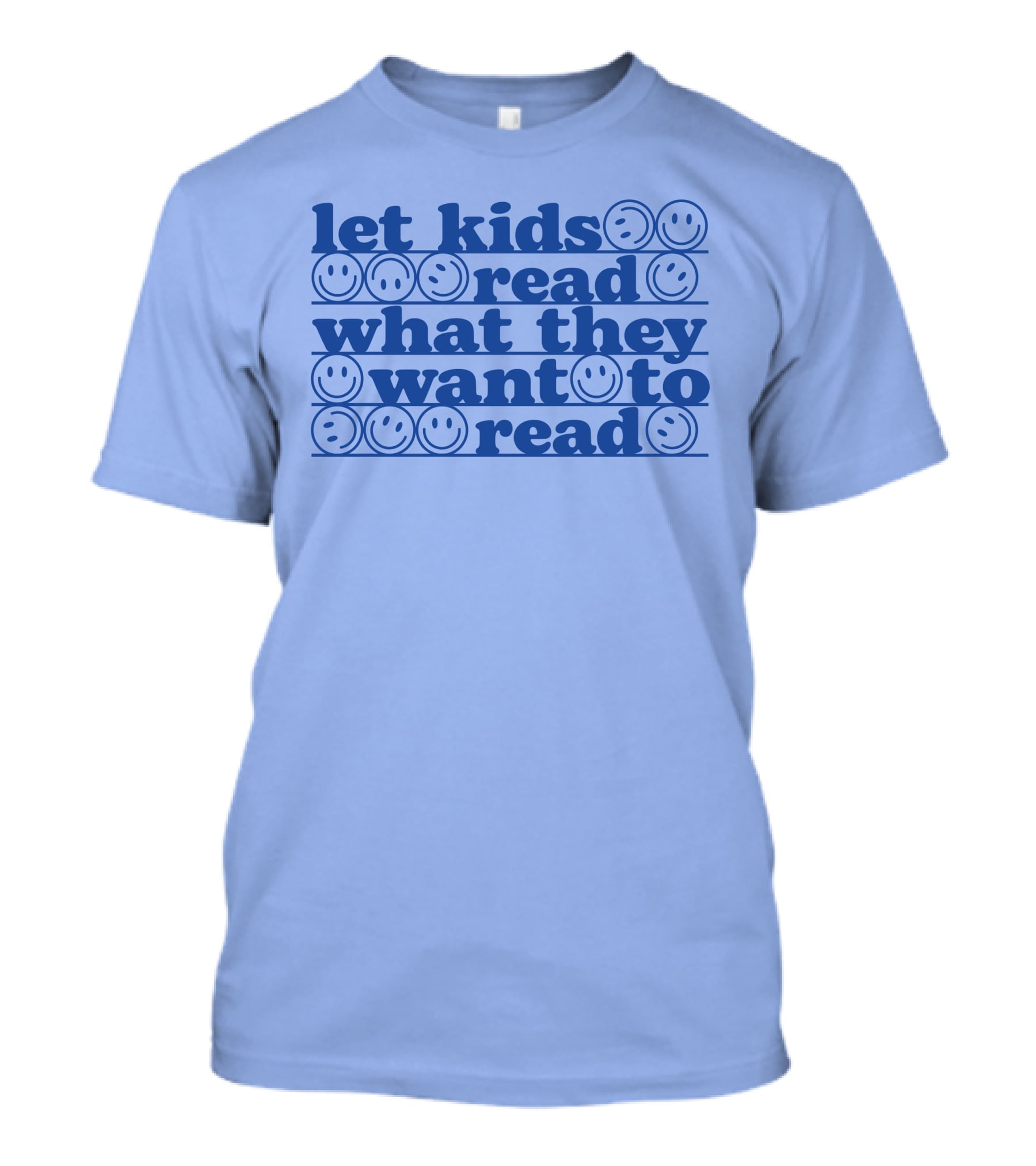 Let Kids Read What They Want To Read Smiley Faces T-Shirt
