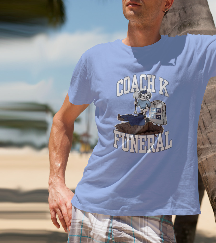 Coach K Funeral Tombstone 94 81 78 73 Duke Rivalry Iconic T-Shirt