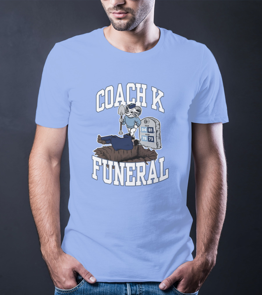Coach K Funeral Tombstone 94 81 78 73 Duke Rivalry Iconic T-Shirt