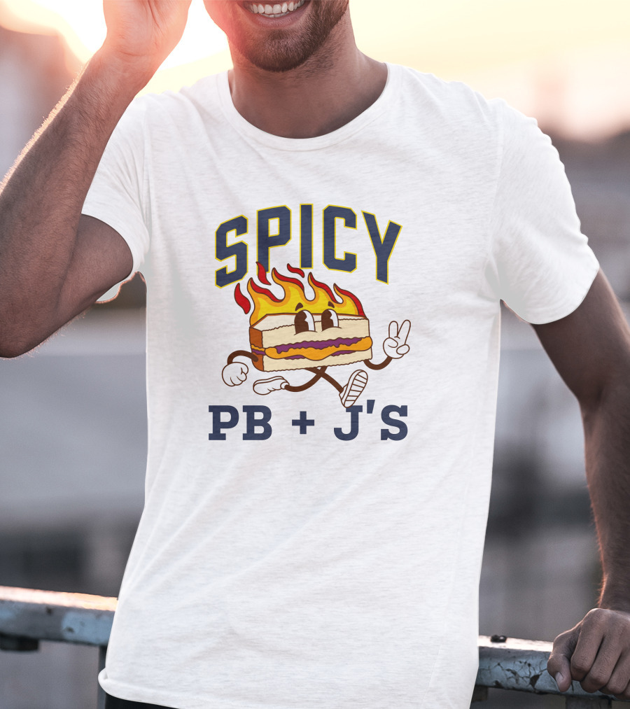 Spicy PB + J's Flaming Sandwich Character T-Shirt