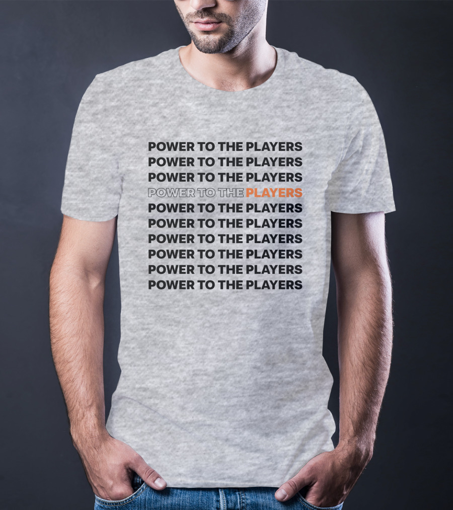 Power To The Players Bold Repeated T-Shirt