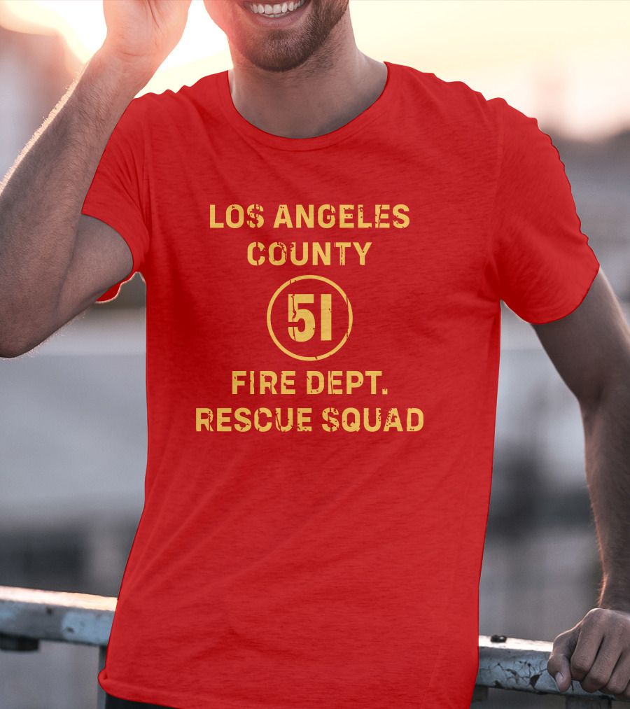 Los Angeles County 51 Fire Dept Rescue Squad T-Shirt
