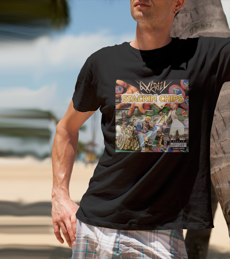 4Xkrazy Stackin Chips Warriors Dice Trophy Vintage Vibe Parental Advisory Chawaz Matee T-Shirt