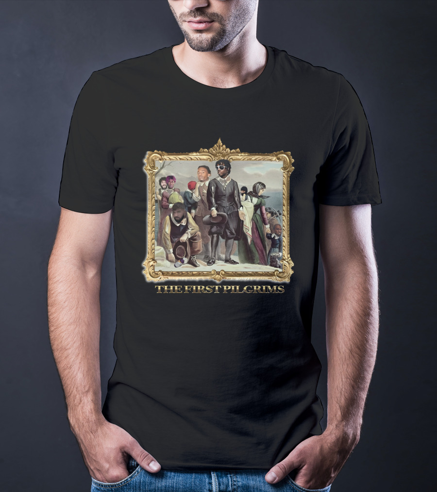 Crappy Worldwide The First Pilgrims Framed Historical T-Shirt