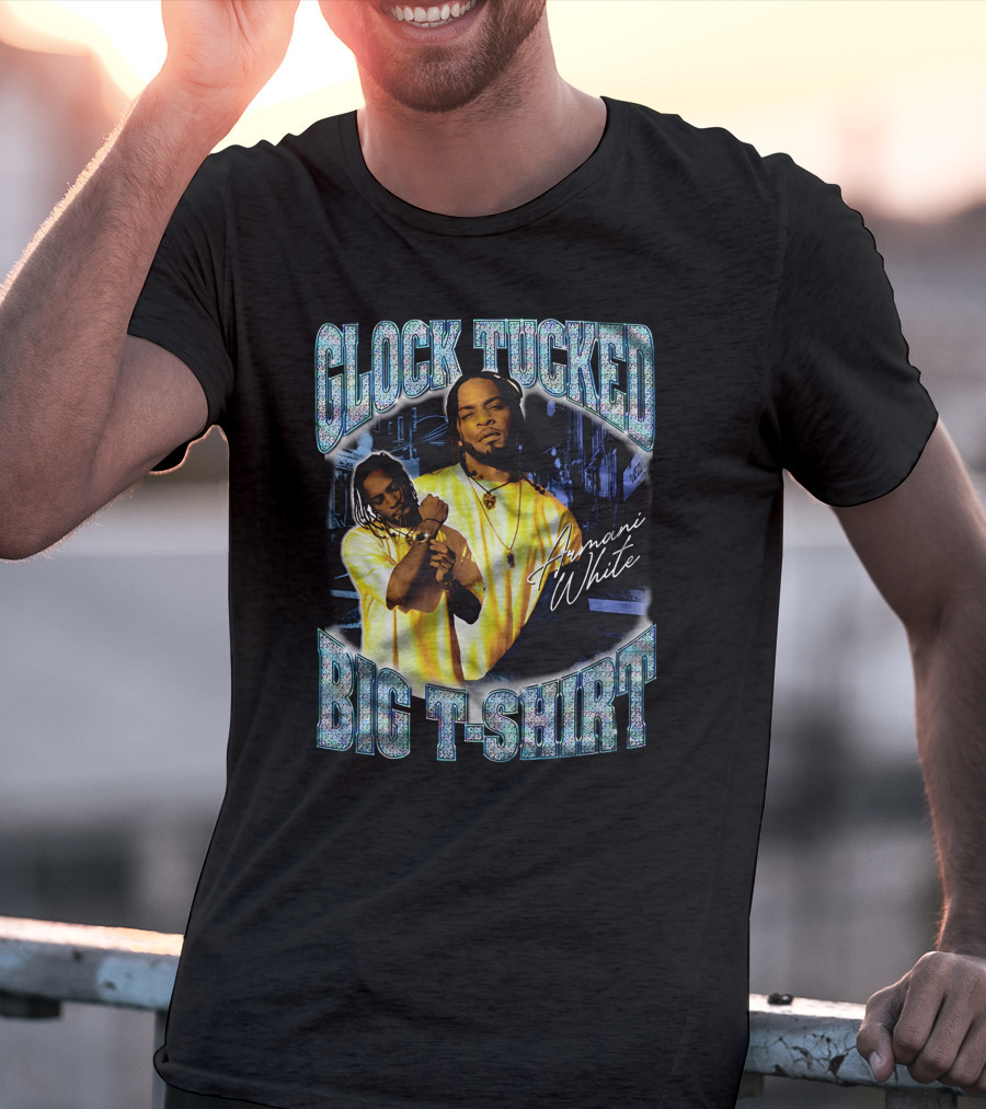 Glock Tucked Big T-Shirt Armani White T-Shirt