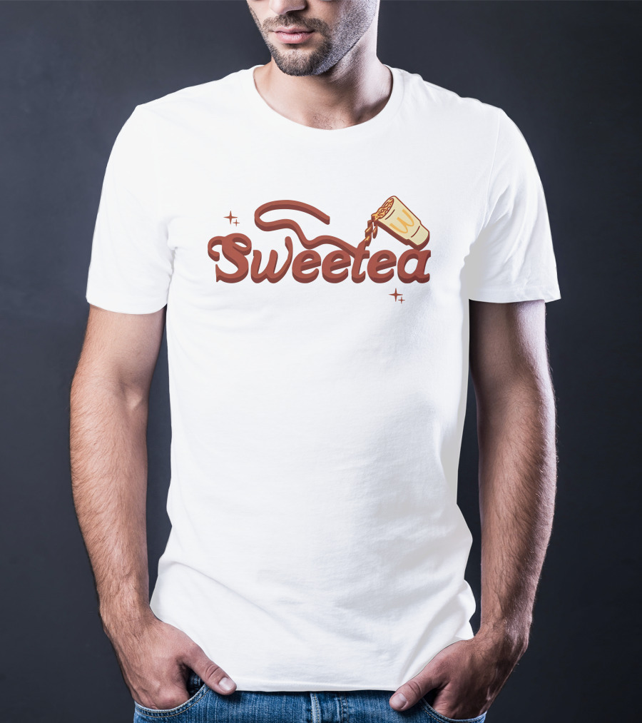 Sweetea Pouring Cup Red Script T-Shirt