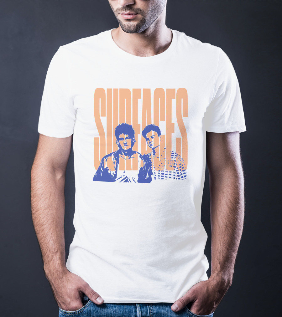 Surfaces Stencil Off White Portrait Bold Typography T-Shirt