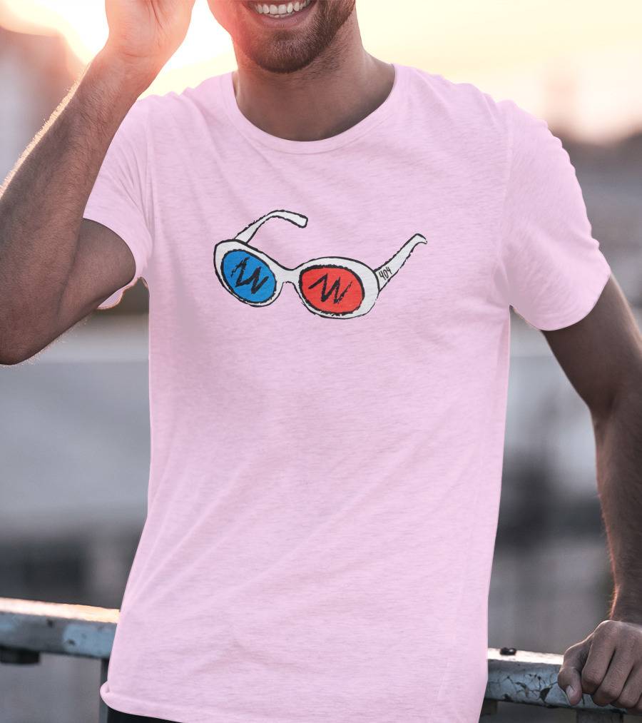 George 3D Goggles Blue Red Lenses T-Shirt