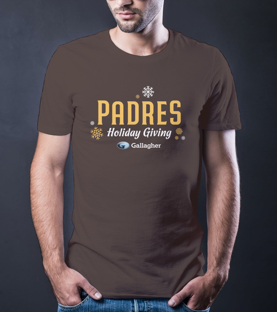 Padres Holiday Giving Gallagher Snowflakes T-Shirt