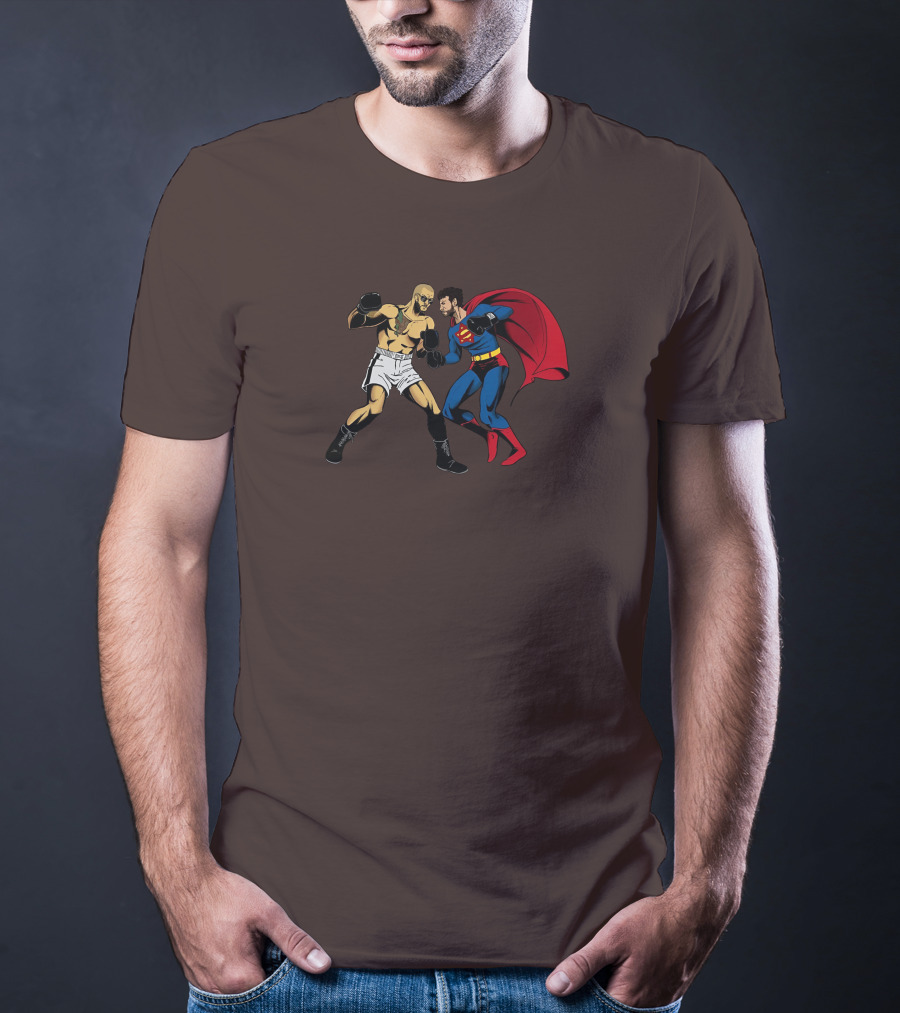 Adin Vs. Top Cartoon Boxer Superhero Confrontation T-Shirt