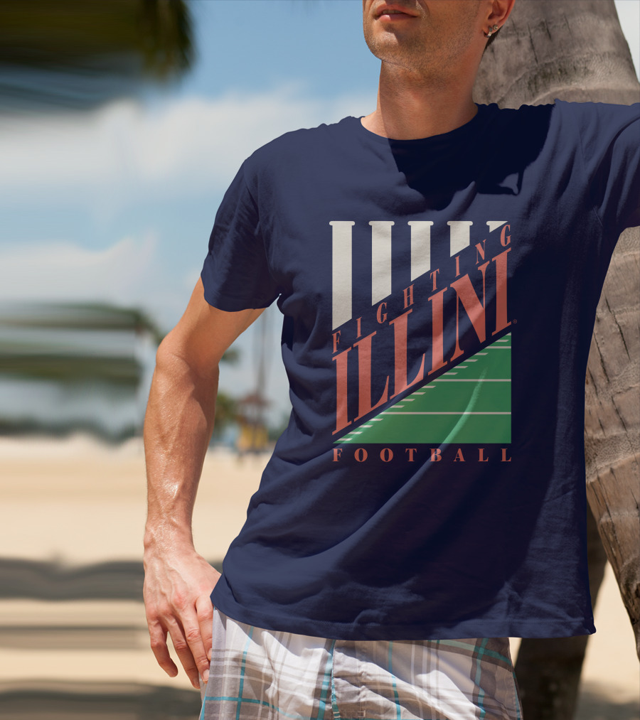 Fighting Illini Football Illinois Field Stripes T-Shirt