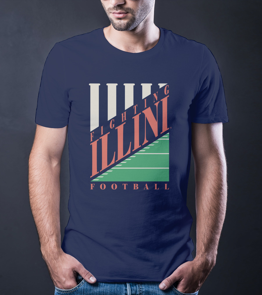 Fighting Illini Football Illinois Field Stripes T-Shirt