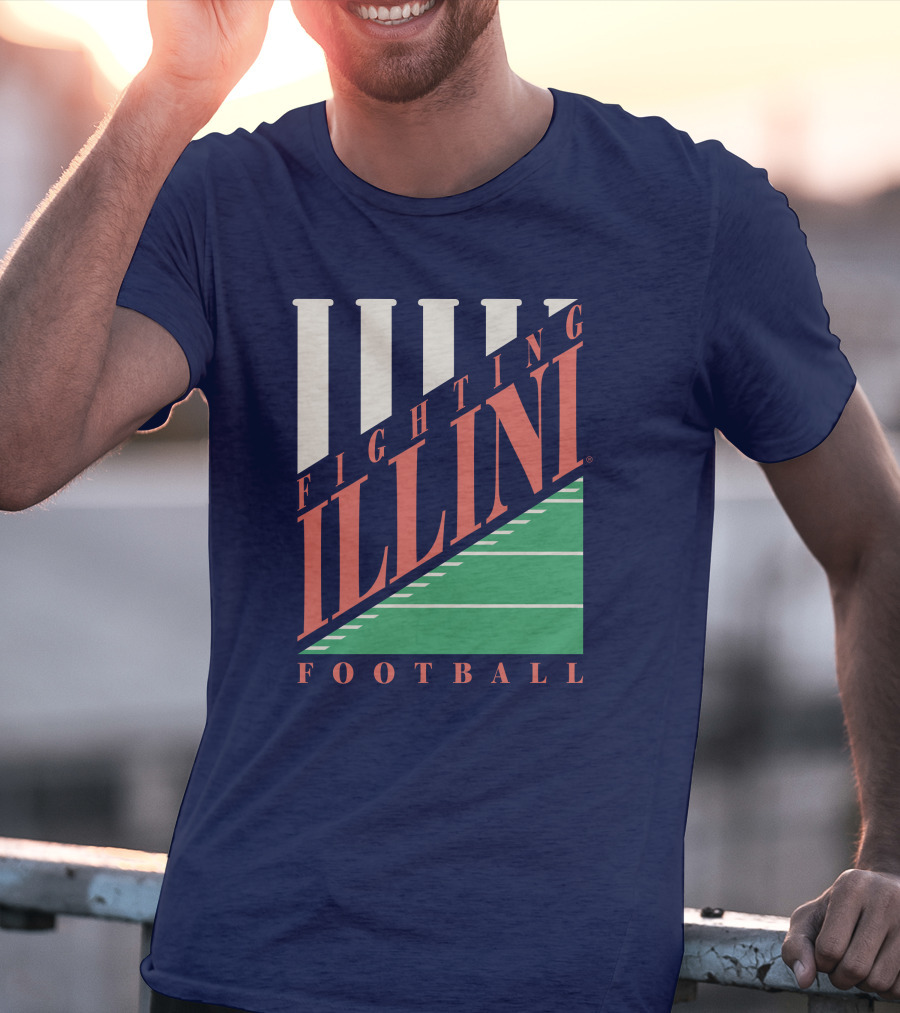 Fighting Illini Football Illinois Field Stripes T-Shirt