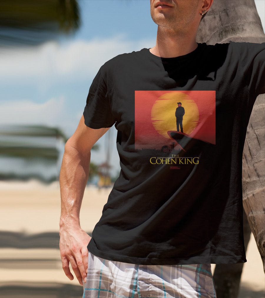 The Cohen King Silhouette On Sunset Cliff T-Shirt