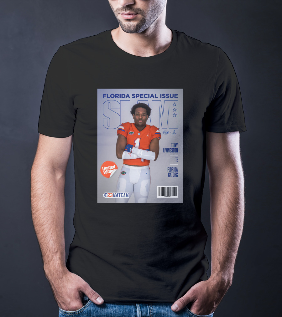 Florida Special Issue Slam Tony Livingston TE Florida Gators T-Shirt