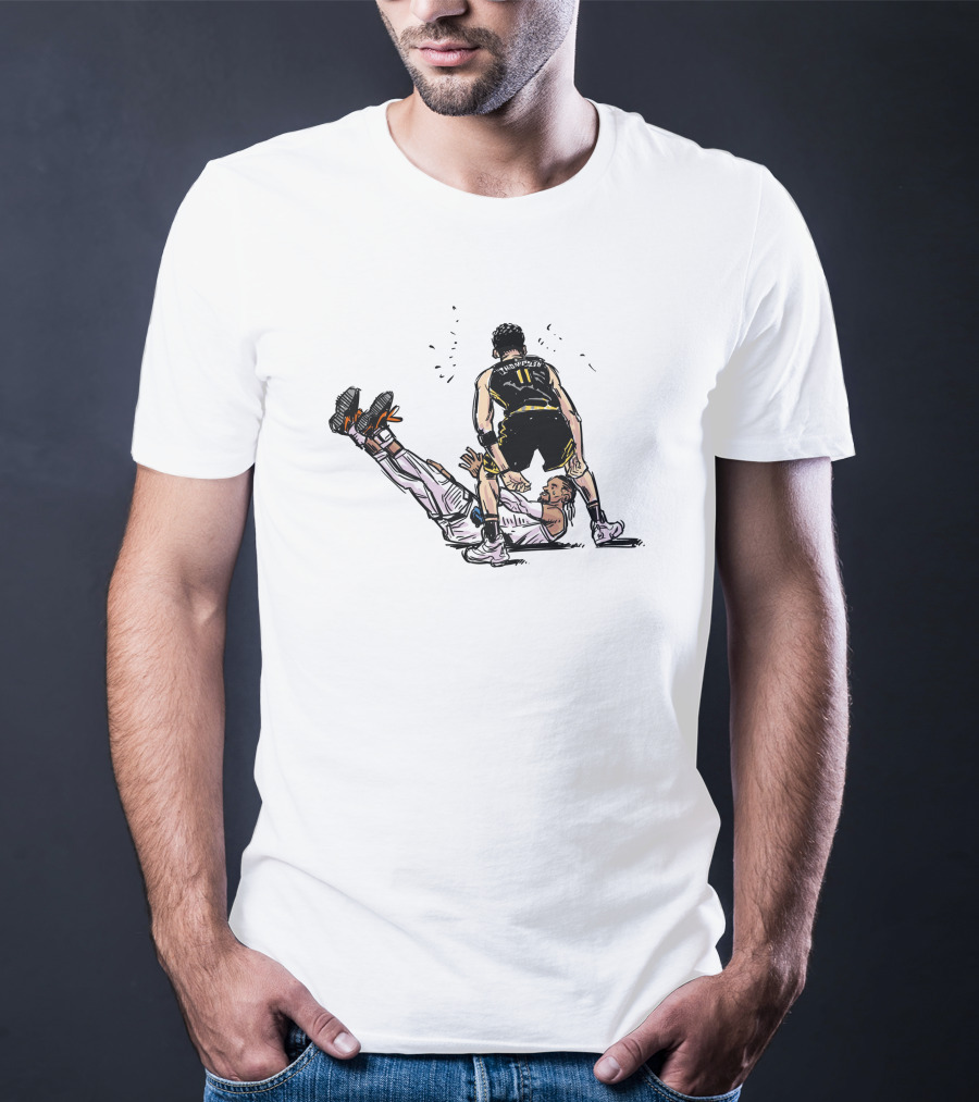 Luckymong Art Klay Thompson And Brooks Basketball Scene T-Shirt