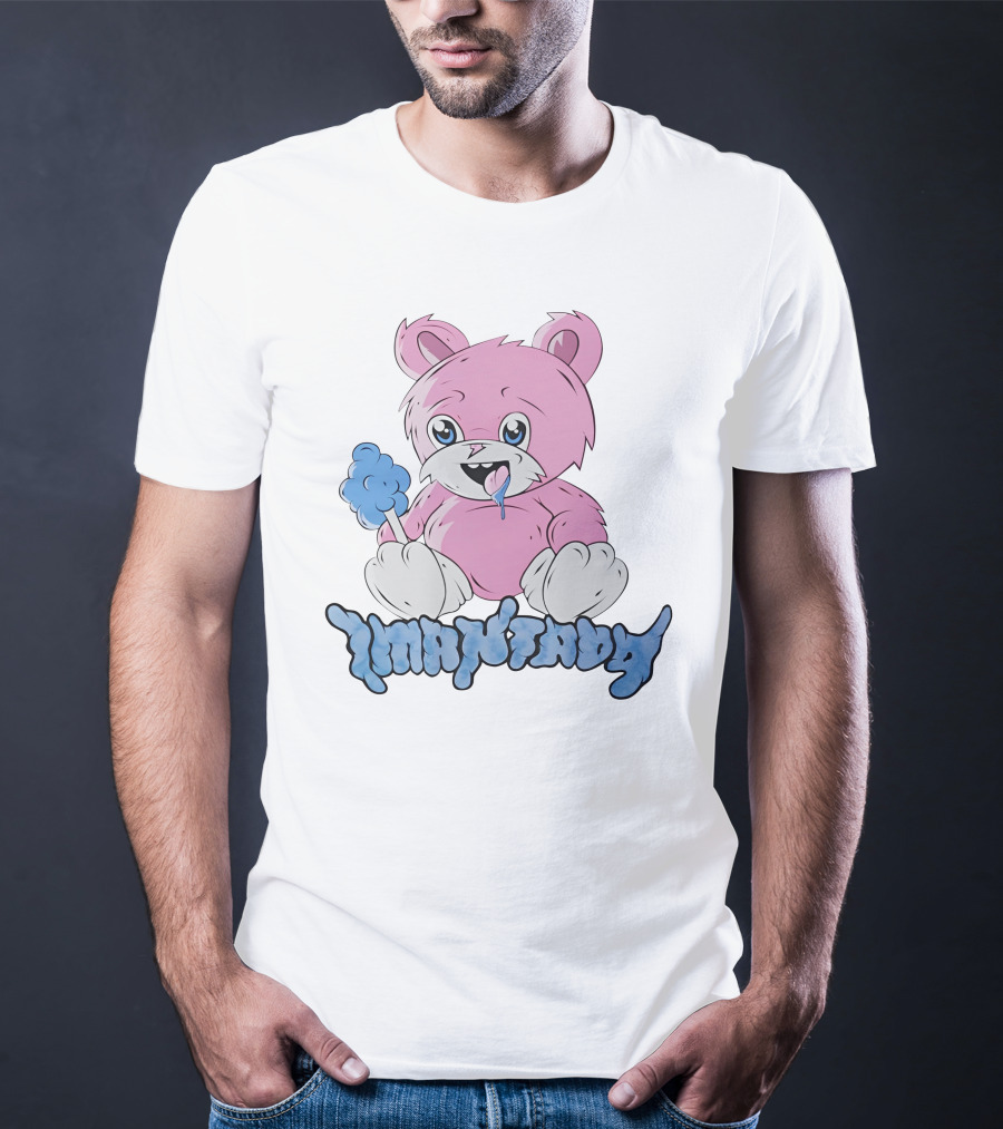 Camiseta Fluffy Cute Imantado Bear With Candyfloss T-Shirt