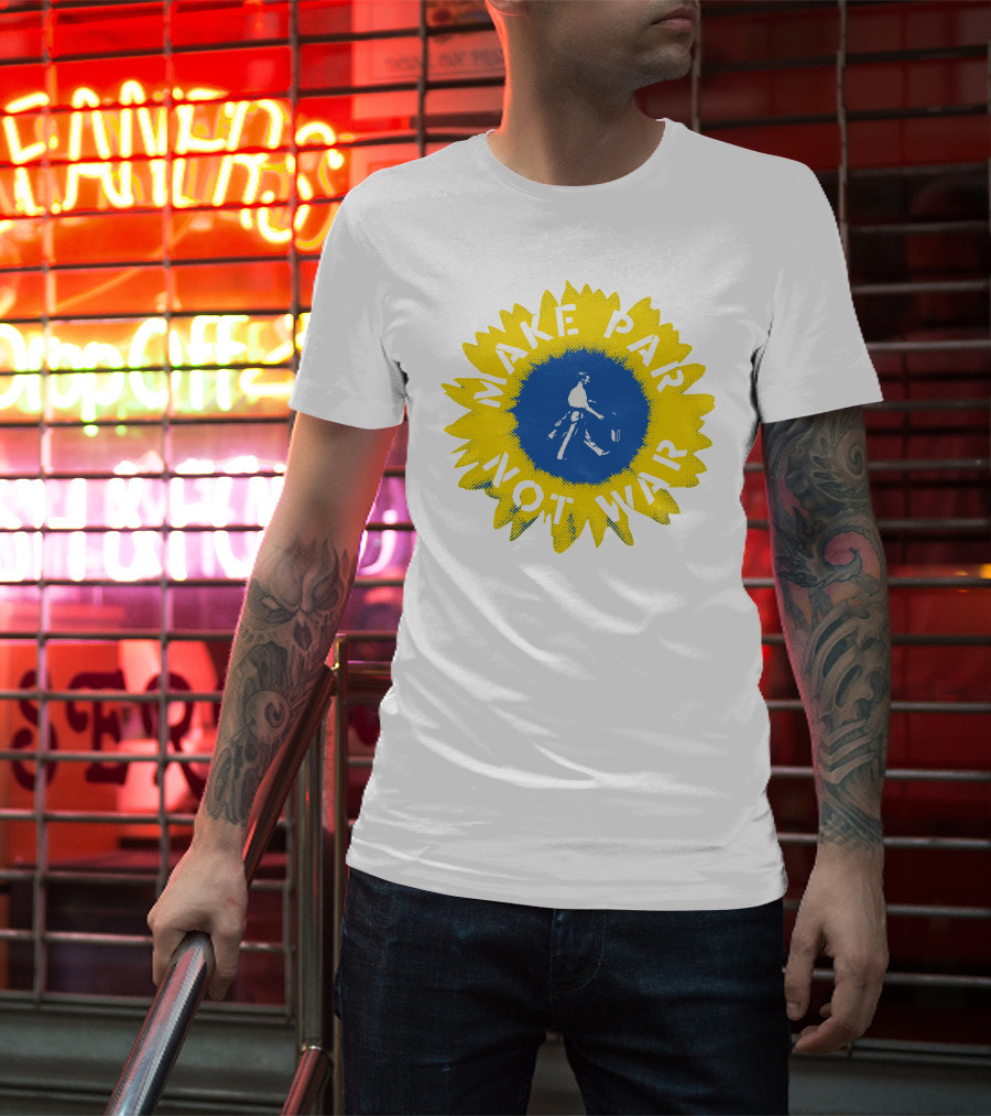 Sunflower Of Peace Make Par Not War Golf Charity T-Shirt