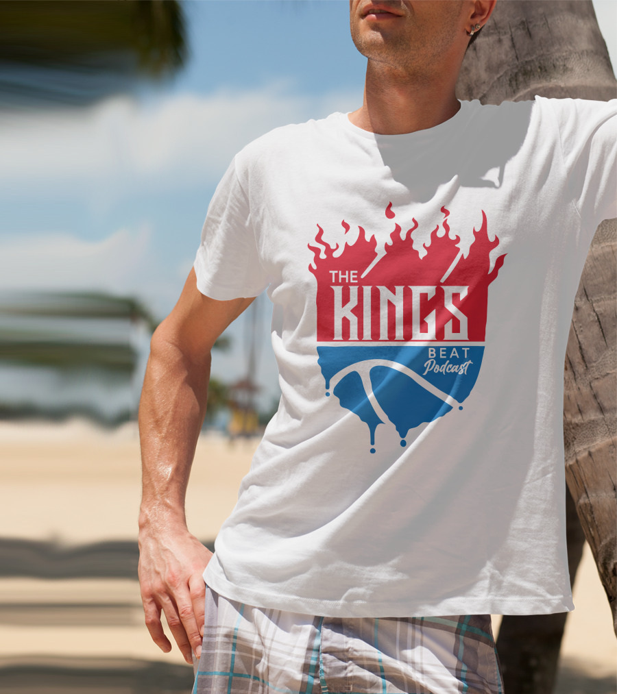 The Kings Beat Podcast Flame Basketball Drip T-Shirt