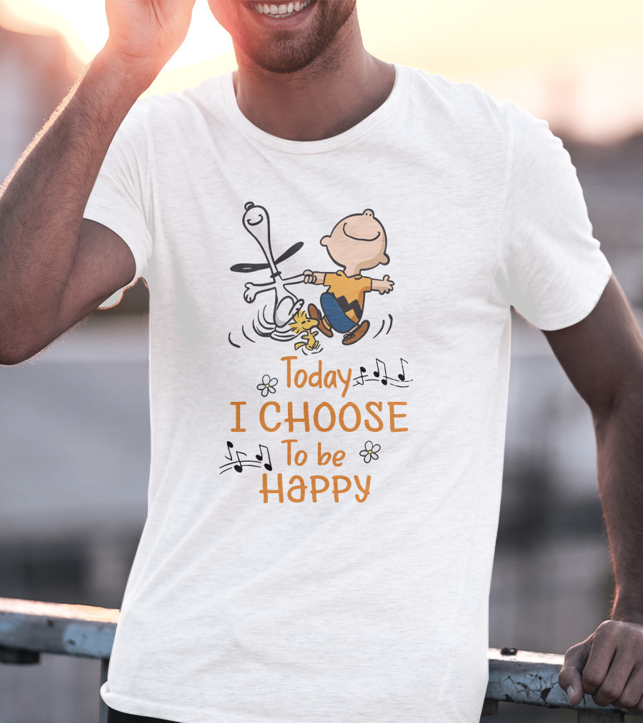 Today I Choose To Be Happy With Snoopy And Woodstock Dance T-Shirt