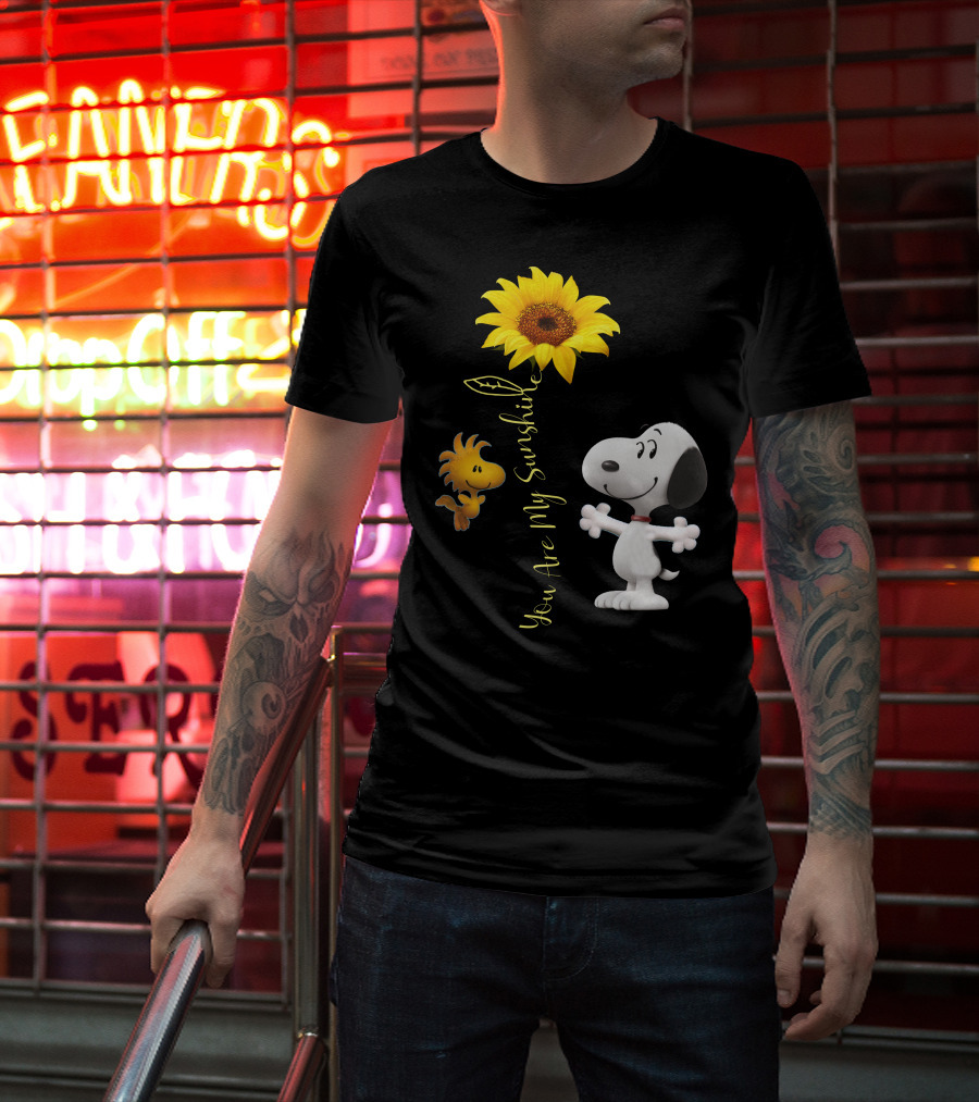 Snoopy And Woodstock You Are My Sunshine Sunflower T-Shirt