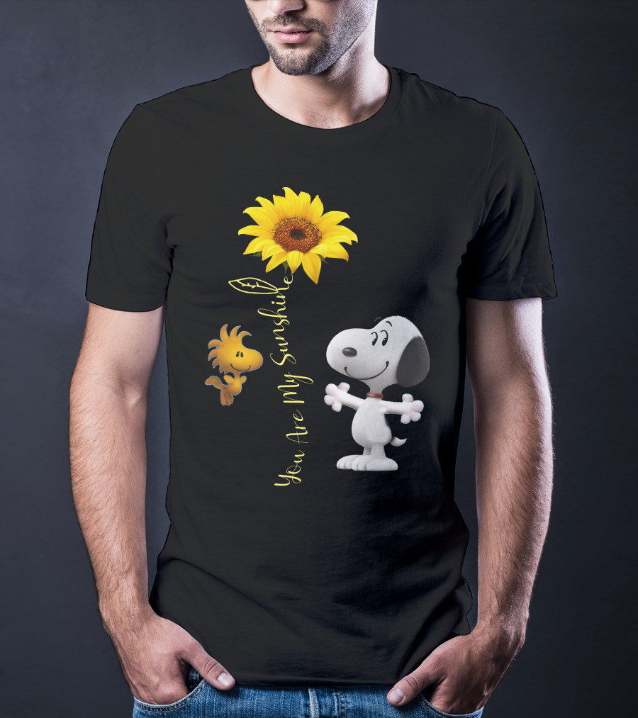 Snoopy And Woodstock You Are My Sunshine Sunflower T-Shirt