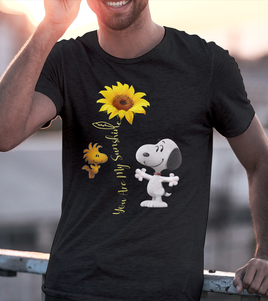 Snoopy And Woodstock You Are My Sunshine Sunflower T-Shirt