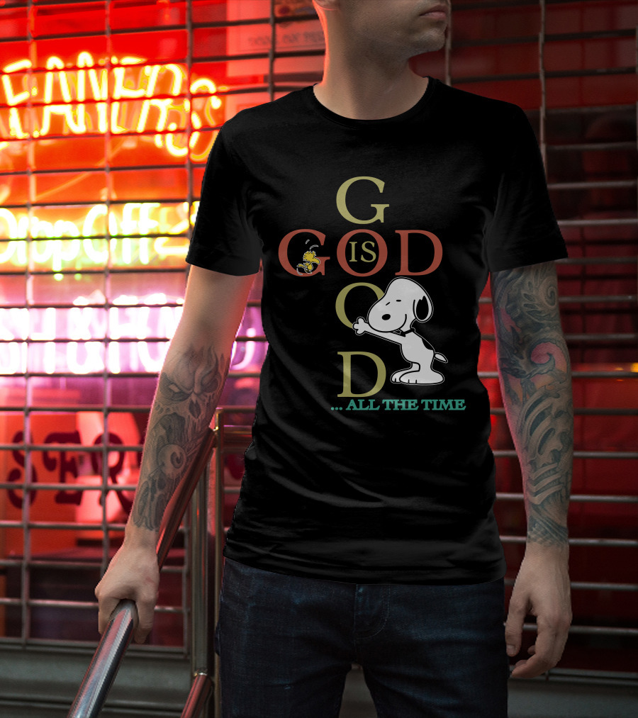 Snoopy And Woodstock God Is Good All The Time Peanuts Collection T-Shirt