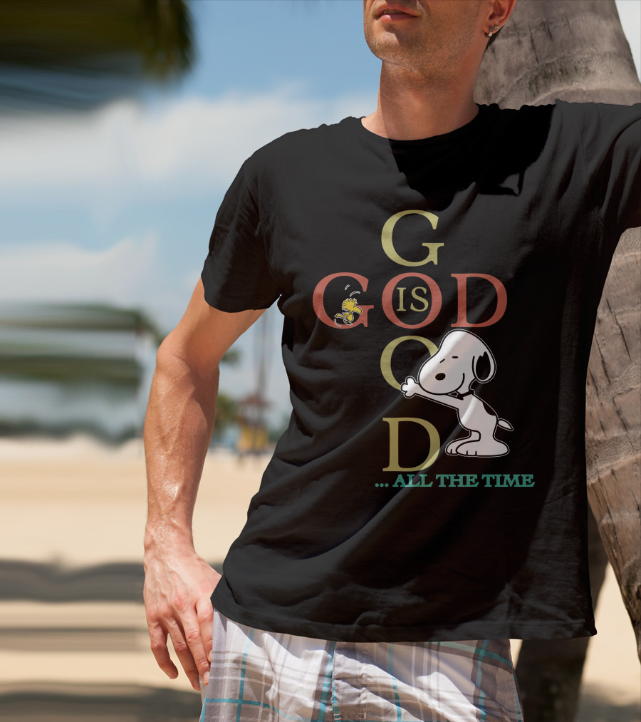 Snoopy And Woodstock God Is Good All The Time Peanuts Collection T-Shirt