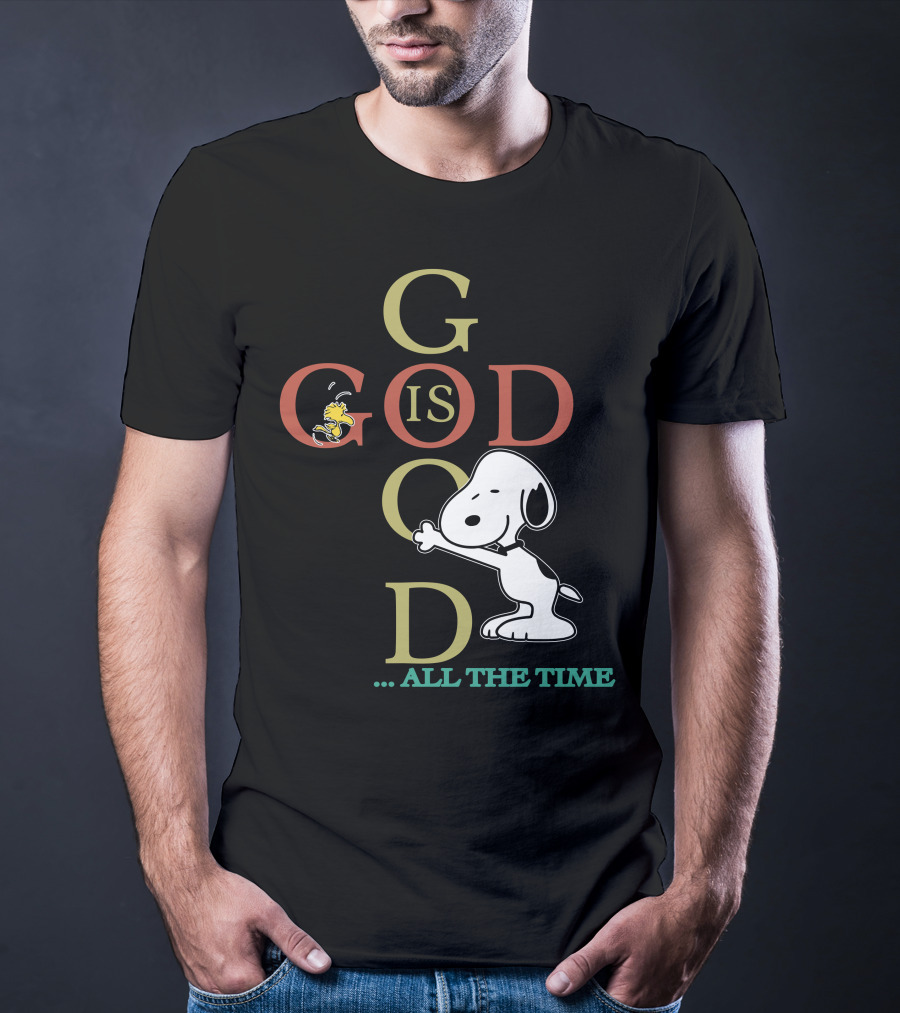 Snoopy And Woodstock God Is Good All The Time Peanuts Collection T-Shirt